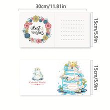Load image into Gallery viewer, 6Pcs Cake DIY Diamond Painting Greeting Card for Holiday Party Favors
