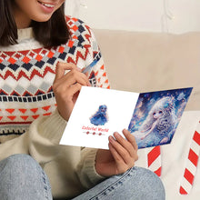 Load image into Gallery viewer, 6Pcs Rapunzel DIY Diamond Painting Greeting Card for Holiday Party Favors
