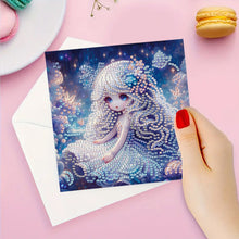 Load image into Gallery viewer, 6Pcs Rapunzel DIY Diamond Painting Greeting Card for Holiday Party Favors

