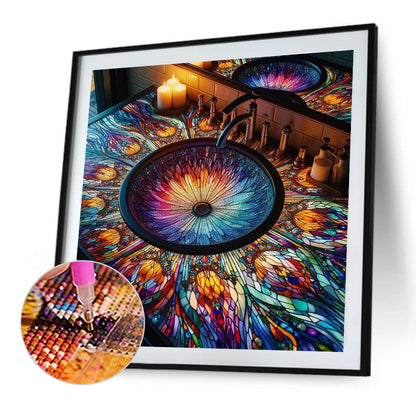 Diamond Painting - Full Round - Glass art sink (40*40CM)