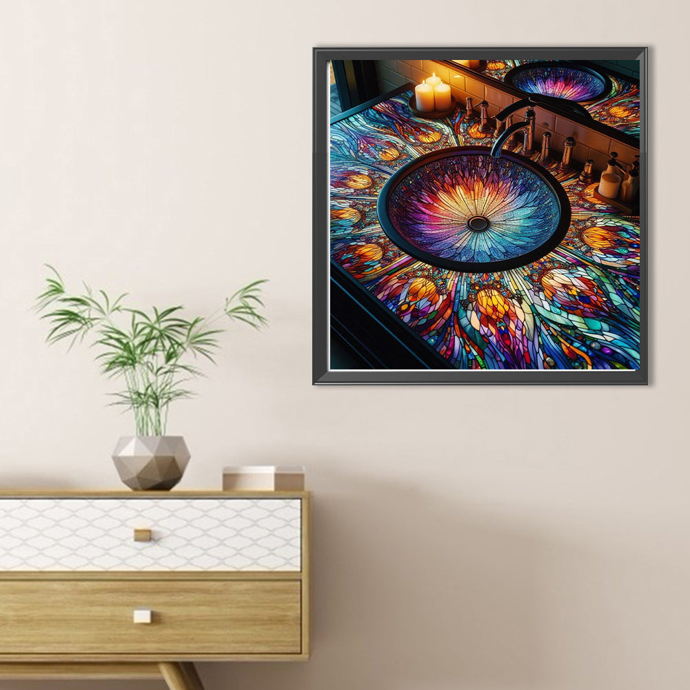 Diamond Painting - Full Round - Glass art sink (40*40CM)