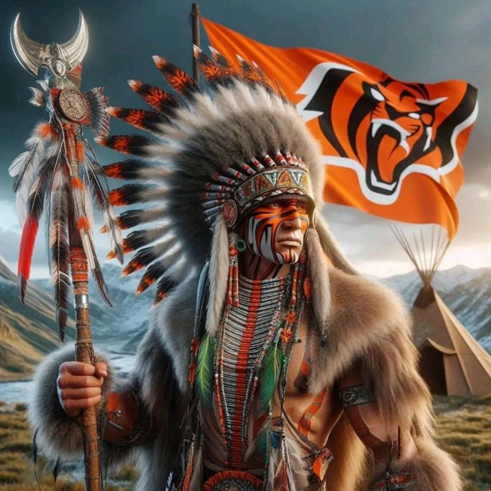 Diamond Painting - Full Round - Indians Cincinnati Bengals (40*40CM)
