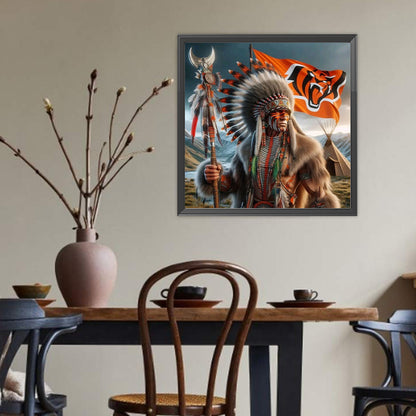 Diamond Painting - Full Round - Indians Cincinnati Bengals (40*40CM)