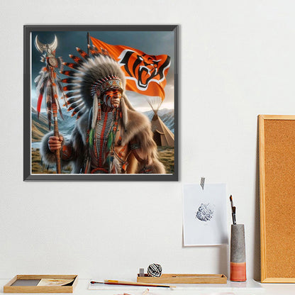 Diamond Painting - Full Round - Indians Cincinnati Bengals (40*40CM)