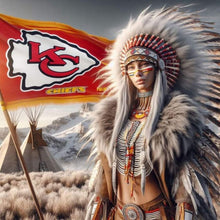 Load image into Gallery viewer, Diamond Painting - Full Round - Indians Kansas City Chiefs (40*40CM)
