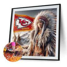 Load image into Gallery viewer, Diamond Painting - Full Round - Indians Kansas City Chiefs (40*40CM)
