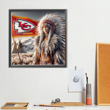 Load image into Gallery viewer, Diamond Painting - Full Round - Indians Kansas City Chiefs (40*40CM)
