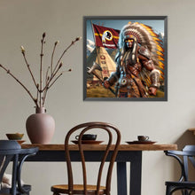 Load image into Gallery viewer, Diamond Painting - Full Round - Indians Washington Redskins (40*40CM)
