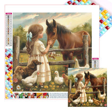 Load image into Gallery viewer, Diamond Painting - Full Square - Feeding horses on the farm (40*40CM)
