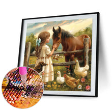 Load image into Gallery viewer, Diamond Painting - Full Square - Feeding horses on the farm (40*40CM)
