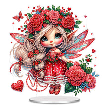 Load image into Gallery viewer, Acrylic Rose Elf Girl Table Top Diamond Painting Ornament Kits for Home Office
