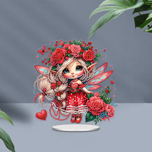 Load image into Gallery viewer, Acrylic Rose Elf Girl Table Top Diamond Painting Ornament Kits for Home Office
