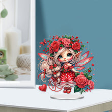 Load image into Gallery viewer, Acrylic Rose Elf Girl Table Top Diamond Painting Ornament Kits for Home Office
