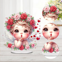 Load image into Gallery viewer, Acrylic Valentines Day Cupid Table Top Diamond Painting Ornament Kits for Home
