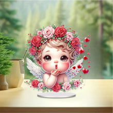 Load image into Gallery viewer, Acrylic Valentines Day Cupid Table Top Diamond Painting Ornament Kits for Home
