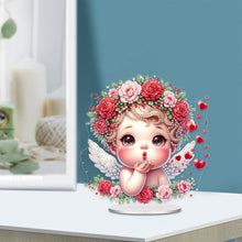 Load image into Gallery viewer, Acrylic Valentines Day Cupid Table Top Diamond Painting Ornament Kits for Home
