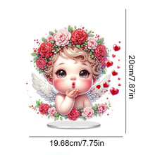 Load image into Gallery viewer, Acrylic Valentines Day Cupid Table Top Diamond Painting Ornament Kits for Home
