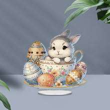 Load image into Gallery viewer, Acrylic Easter Coffee Cup Bunny Table Top Diamond Painting Ornament Kits
