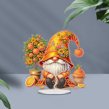 Load image into Gallery viewer, Acrylic Orange Gnome Table Top Diamond Painting Ornament Kits for Home Office
