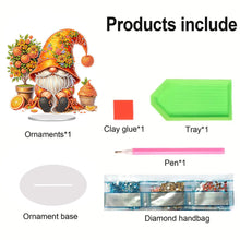 Load image into Gallery viewer, Acrylic Orange Gnome Table Top Diamond Painting Ornament Kits for Home Office
