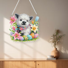 Load image into Gallery viewer, Easter Egg Sheep Diamond Art Hanging Pendant Acrylic Diamond Painting Home Decor
