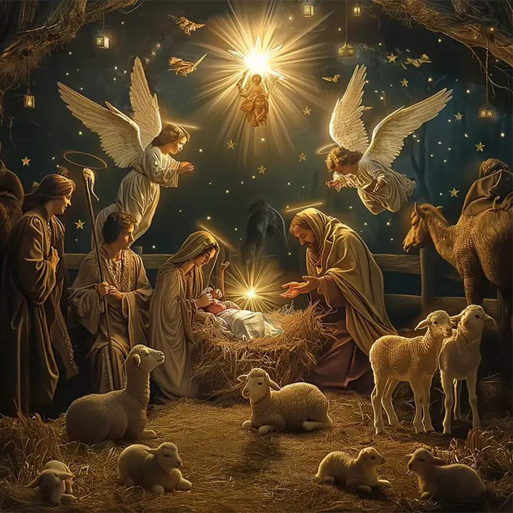 Diamond Painting - Full Round - Child born in blessing (40*40CM)