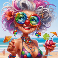Load image into Gallery viewer, Diamond Painting - Full Round - Beach granny (40*40CM)
