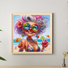 Load image into Gallery viewer, Diamond Painting - Full Round - Beach granny (40*40CM)
