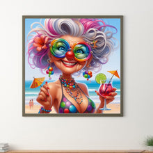 Load image into Gallery viewer, Diamond Painting - Full Round - Beach granny (40*40CM)

