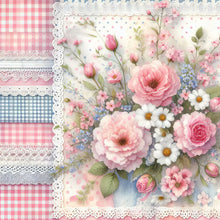 Load image into Gallery viewer, Diamond Painting - Full Round - Pink plaid flowers (30*30CM)
