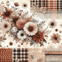 Load image into Gallery viewer, Diamond Painting - Full Round - Coffee plaid flowers (30*30CM)
