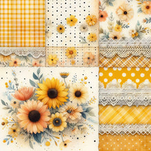 Load image into Gallery viewer, Diamond Painting - Full Round - Orange plaid Flowers (30*30CM)
