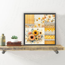 Load image into Gallery viewer, Diamond Painting - Full Round - Orange plaid Flowers (30*30CM)
