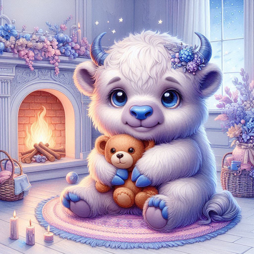 Diamond Painting - Full Round - Yak and bear (30*30CM)