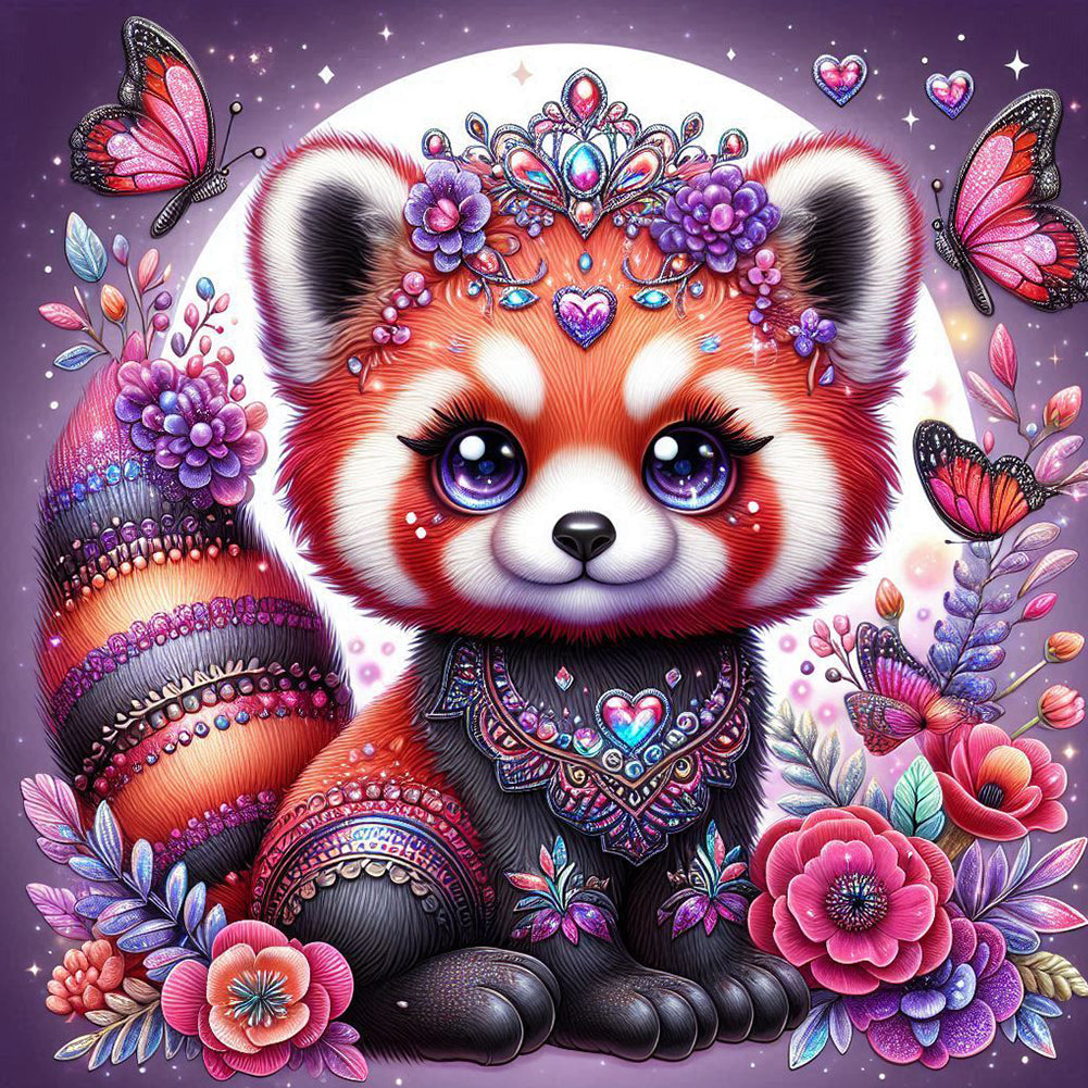 Diamond Painting - Full Round - Flower brown bear (30*30CM)