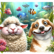 Load image into Gallery viewer, Diamond Painting - Full Round - Funny Aries dog (40*40CM)
