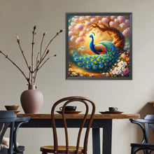 Load image into Gallery viewer, Diamond Painting - Full Round - Flower tree peacock (40*40CM)
