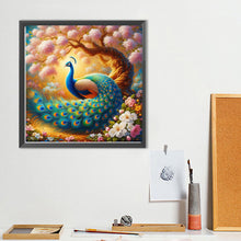 Load image into Gallery viewer, Diamond Painting - Full Round - Flower tree peacock (40*40CM)
