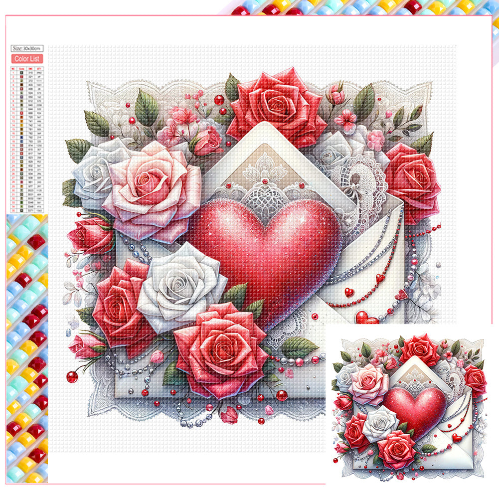 Diamond Painting - Full Square - Valentine's Day - Handmade love gift (30*30CM)