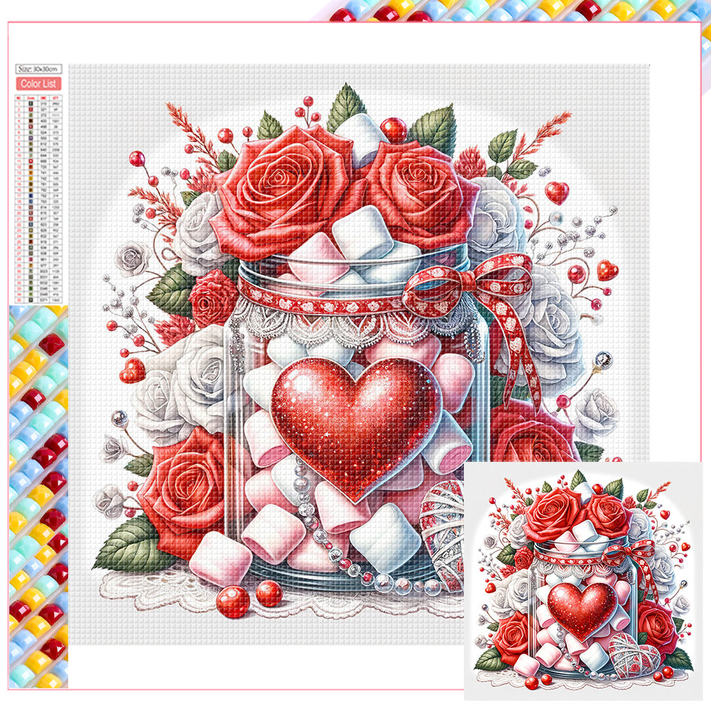 Diamond Painting - Full Square - Valentine's Day - Handmade love gift (30*30CM)