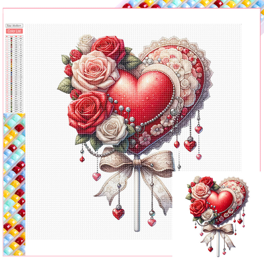 Diamond Painting - Full Square - Valentine's Day - Handmade love gift (30*30CM)