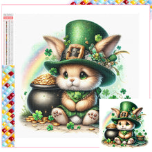 Load image into Gallery viewer, Diamond Painting - Full Square - Lucky green rabbit (30*30CM)
