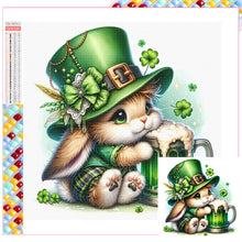 Load image into Gallery viewer, Diamond Painting - Full Square - Lucky green rabbit (30*30CM)
