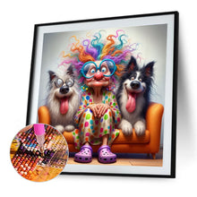 Load image into Gallery viewer, Diamond Painting - Full Round - Two dogs and grandma (40*40CM)
