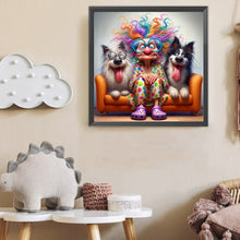 Load image into Gallery viewer, Diamond Painting - Full Round - Two dogs and grandma (40*40CM)
