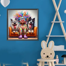 Load image into Gallery viewer, Diamond Painting - Full Round - Two dogs and grandma (40*40CM)
