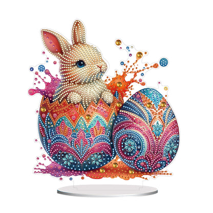 Acrylic Special Shaped Easter Egg Bunny 5D DIY Diamond Art Tabletop Decorations