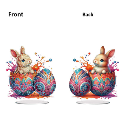 Acrylic Special Shaped Easter Egg Bunny 5D DIY Diamond Art Tabletop Decorations