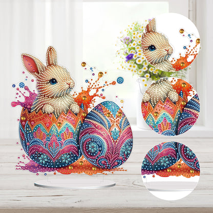 Acrylic Special Shaped Easter Egg Bunny 5D DIY Diamond Art Tabletop Decorations