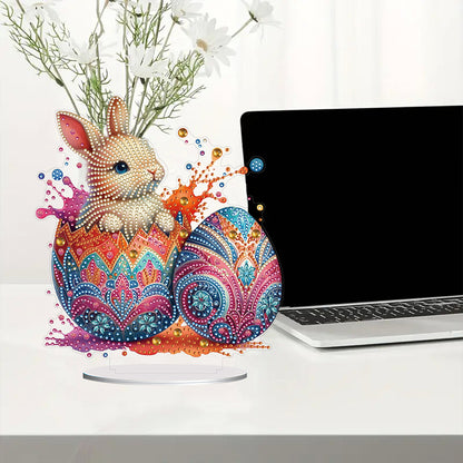 Acrylic Special Shaped Easter Egg Bunny 5D DIY Diamond Art Tabletop Decorations